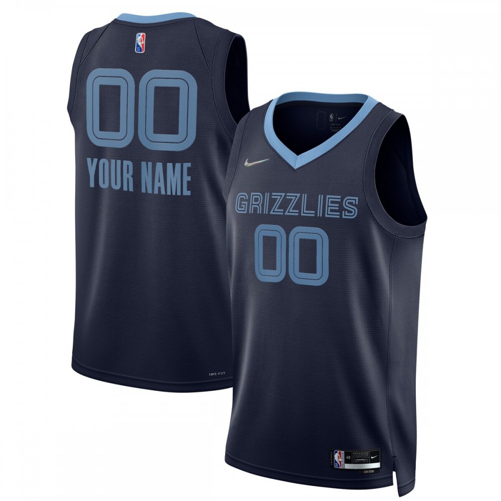 Memphis Grizzlies 2021/22 Diamond Swingman Custom Jersey - Icon Edition - Navy-Pro Kit Vault | Brand New 26/27 Sports Jerseys